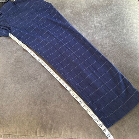 Men’s Blue Plaid 3 Piece Slim Fit Suit Notched Lapel Jacket 40 Pants 40 NWT - Picture 12 of 16